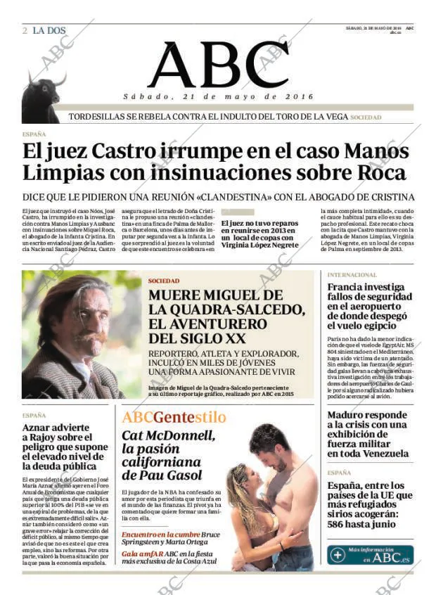 ABC MADRID 21-05-2016 página 2