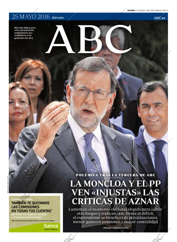 ABC MADRID 25-05-2016 página 1