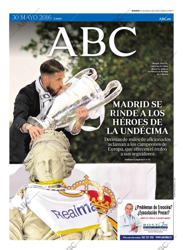 ABC MADRID 30-05-2016 página 1