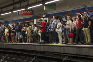 La estación de Metro de Sol durante la huelga de maquinistas