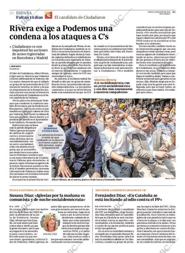 ABC MADRID 13-06-2016 página 20