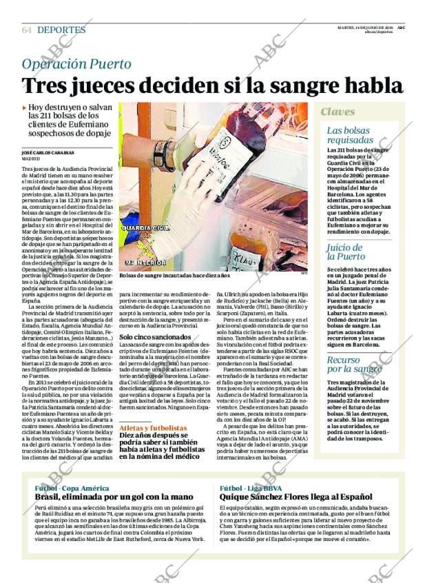 ABC MADRID 14-06-2016 página 64