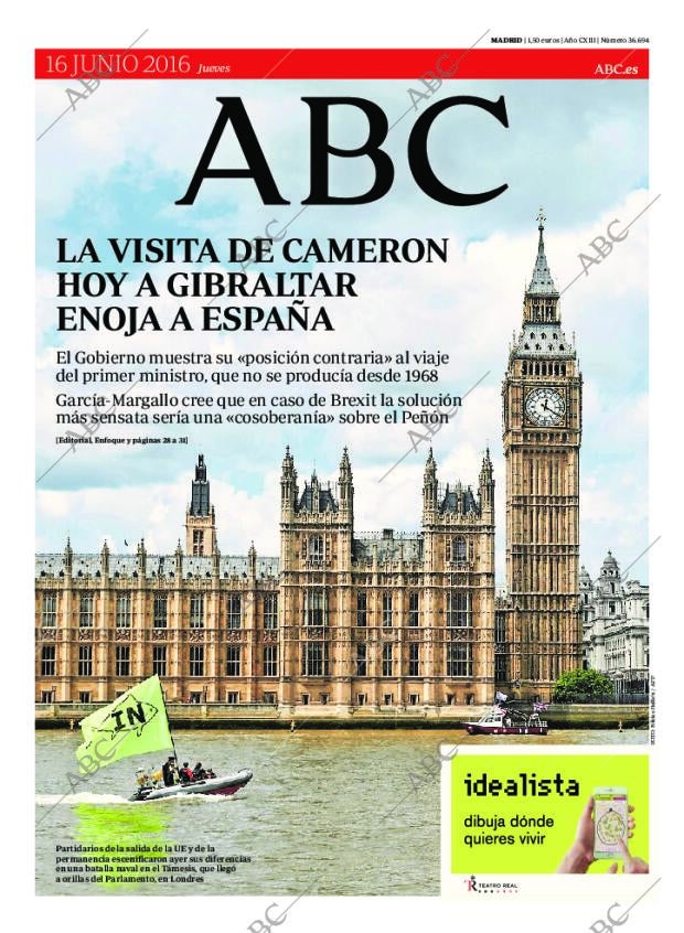 ABC MADRID 16-06-2016 página 1