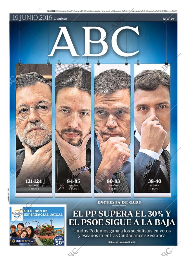 ABC MADRID 19-06-2016 página 1
