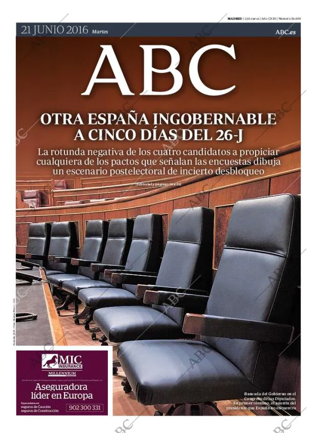 ABC MADRID 21-06-2016 página 1