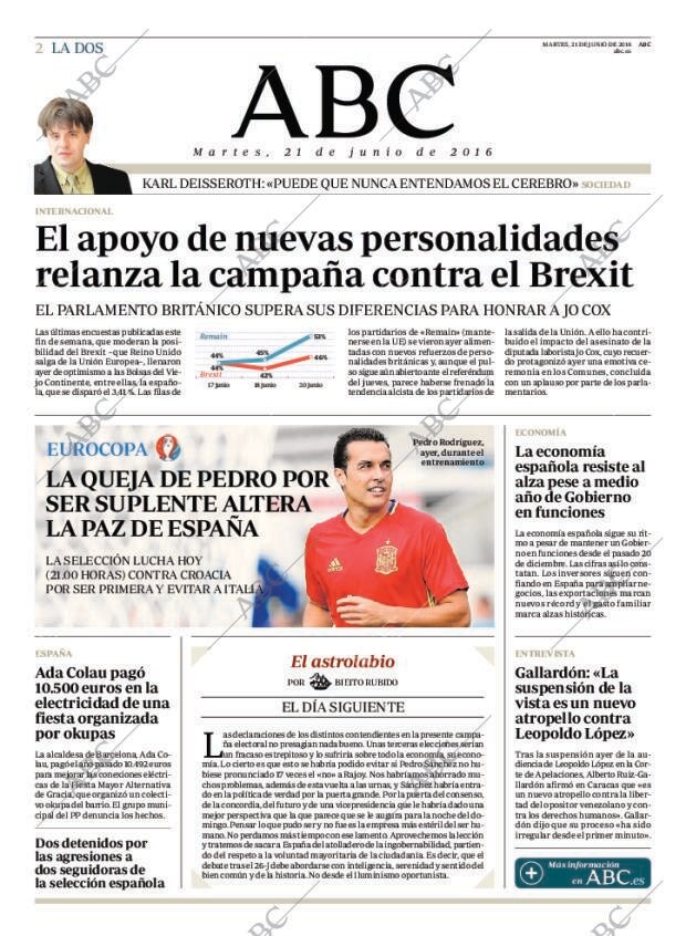 ABC MADRID 21-06-2016 página 2