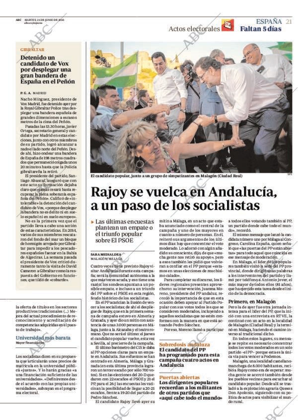 ABC MADRID 21-06-2016 página 21