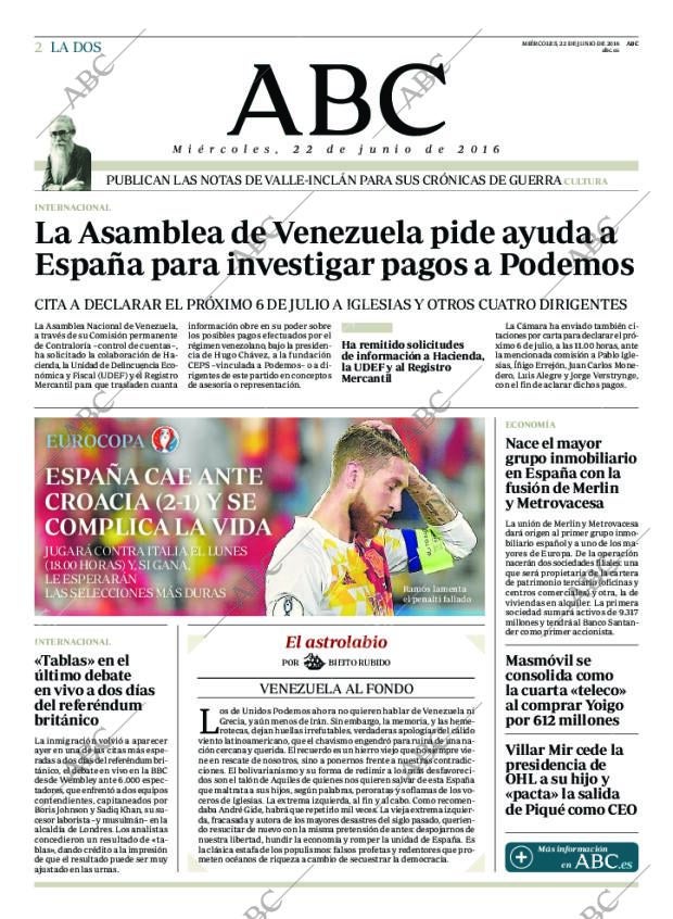 ABC MADRID 22-06-2016 página 2