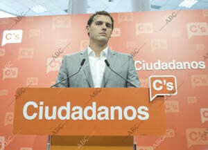 Reunión de Ciudadanos y rueda de prensa de Albert Rivera