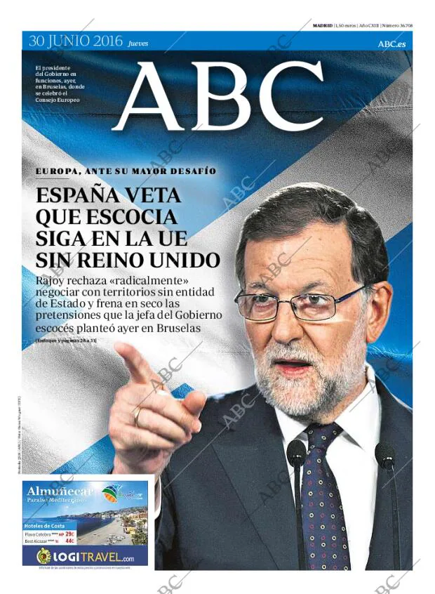 ABC MADRID 30-06-2016 página 1