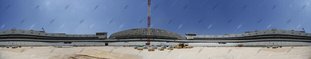 Obras en el estadio de la Peineta