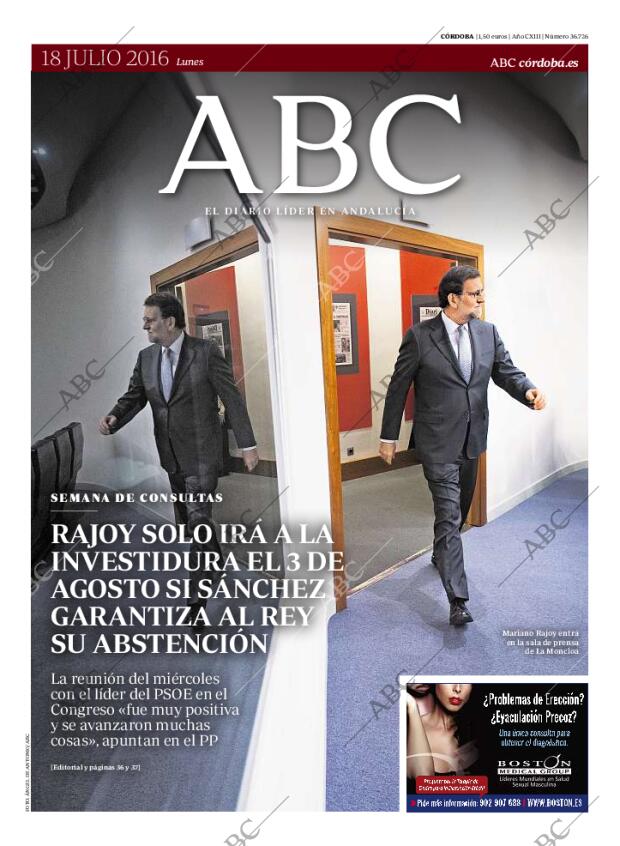 ABC CORDOBA 18-07-2016 página 1