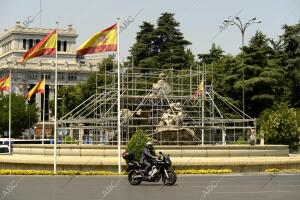 Fuente de la Cibeles en Obras