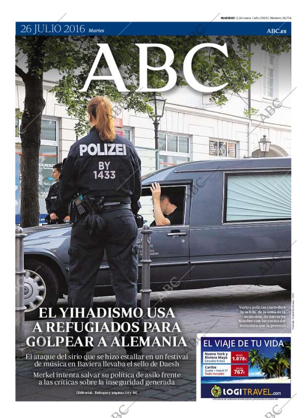 ABC MADRID 26-07-2016 página 1