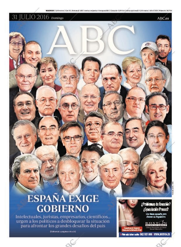 ABC MADRID 31-07-2016 página 1