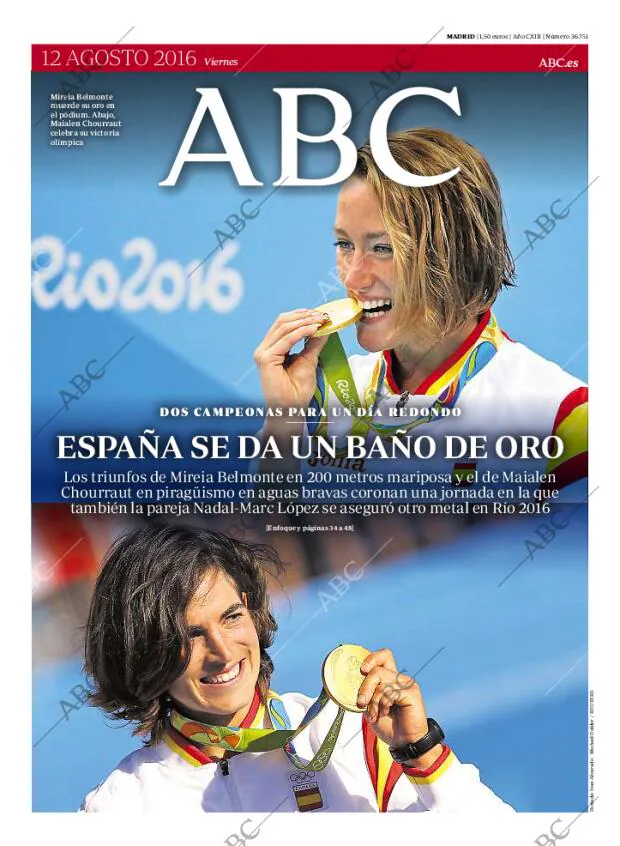 ABC MADRID 12-08-2016 página 1