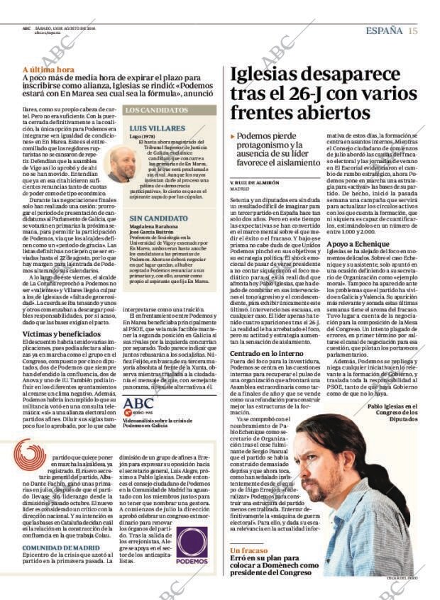 ABC MADRID 13-08-2016 página 15