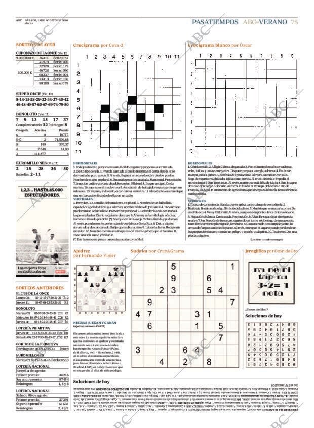 ABC MADRID 13-08-2016 página 75