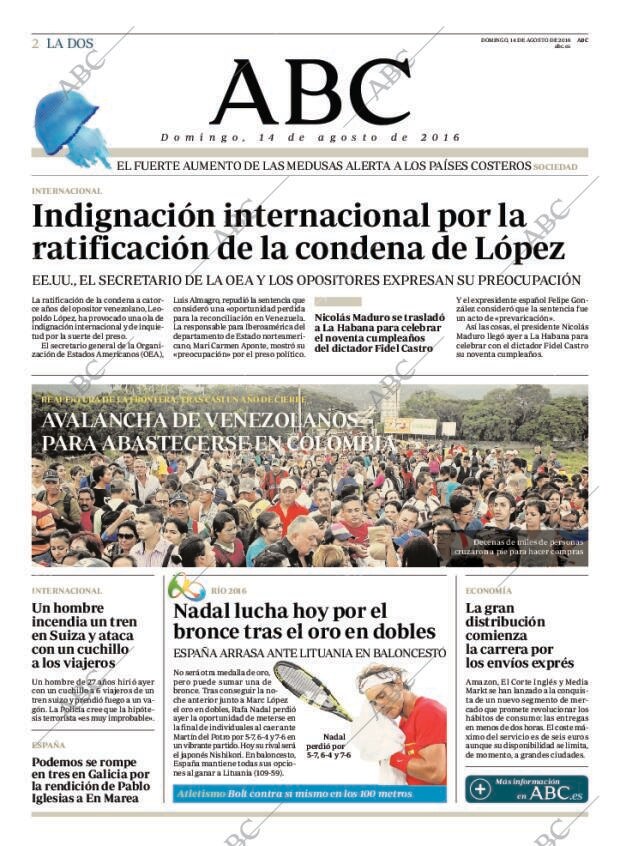 ABC MADRID 14-08-2016 página 2