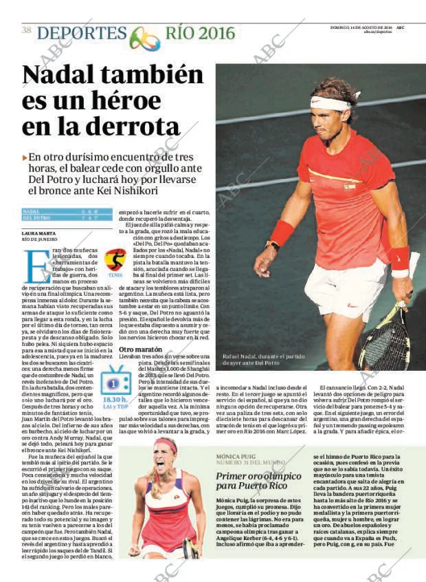 ABC MADRID 14-08-2016 página 38