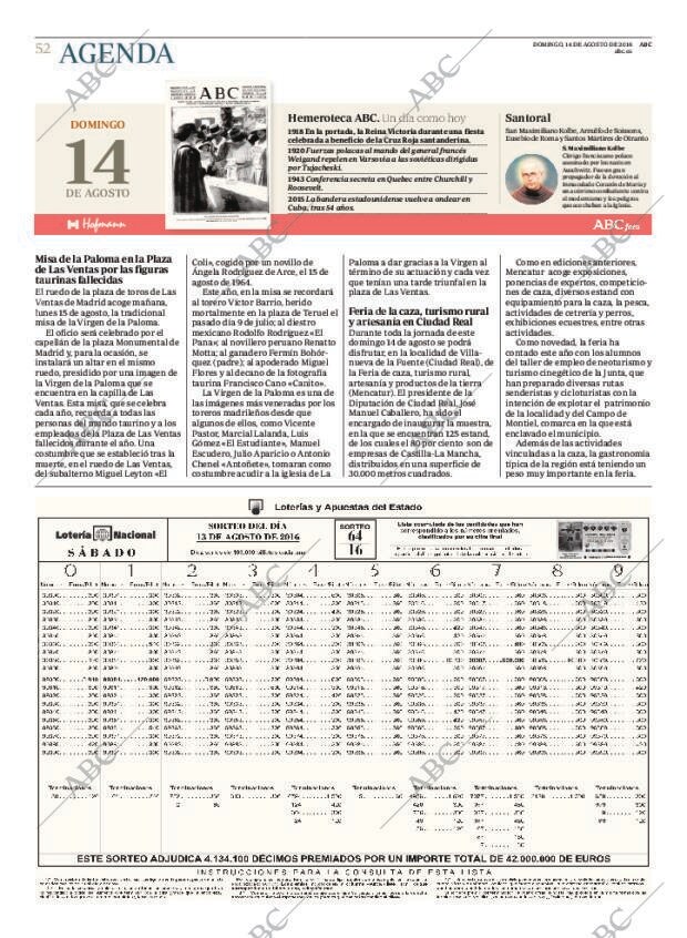 ABC MADRID 14-08-2016 página 52