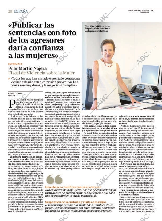 ABC MADRID 15-08-2016 página 20