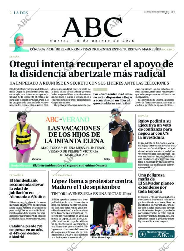 ABC MADRID 16-08-2016 página 2