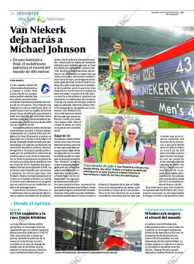 ABC MADRID 16-08-2016 página 38