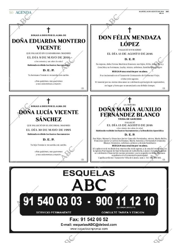 ABC MADRID 16-08-2016 página 50