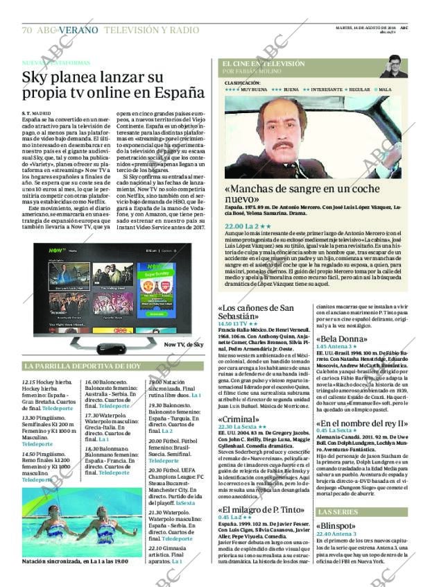 ABC MADRID 16-08-2016 página 70