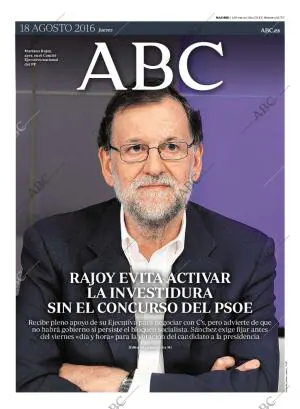 ABC MADRID 18-08-2016 página 1