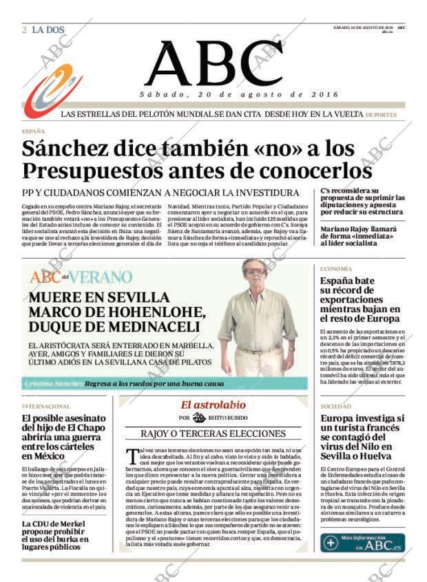 ABC MADRID 20-08-2016 página 2