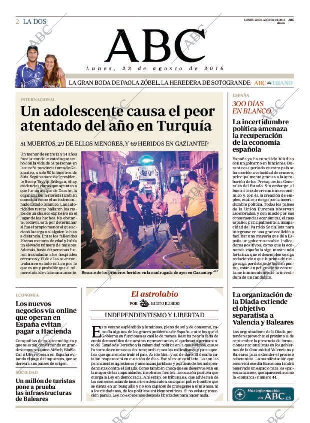 ABC MADRID 22-08-2016 página 2
