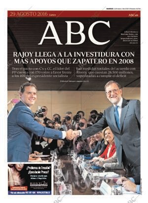 ABC MADRID 29-08-2016 página 1