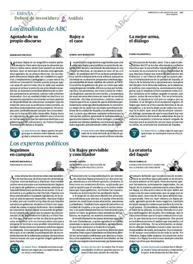 ABC MADRID 31-08-2016 página 20