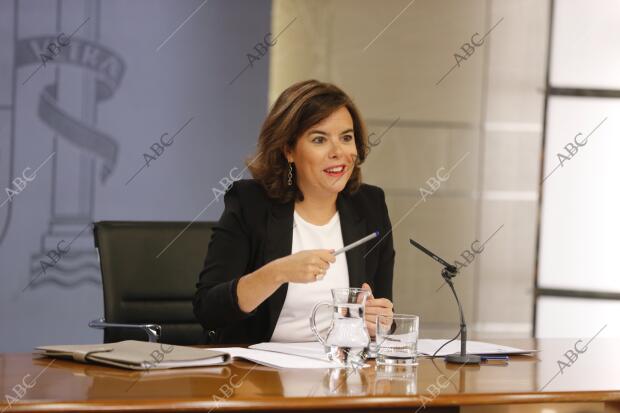 Rueda de prensa posterior a la reunión del Consejo de Ministros con la...