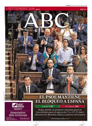 ABC MADRID 01-09-2016 página 1