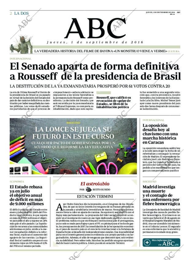 ABC MADRID 01-09-2016 página 2
