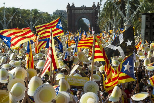 Diada de Cataluña. Manifestación por la independencia de Cataluña