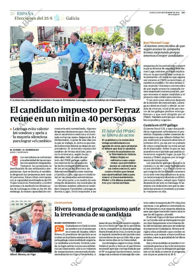 ABC MADRID 12-09-2016 página 20