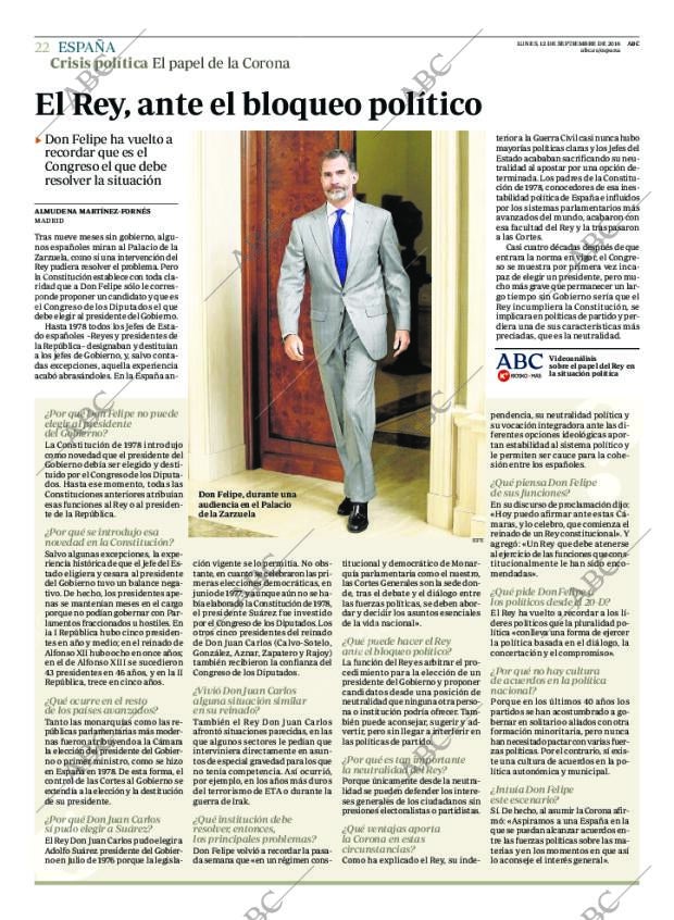 ABC MADRID 12-09-2016 página 22