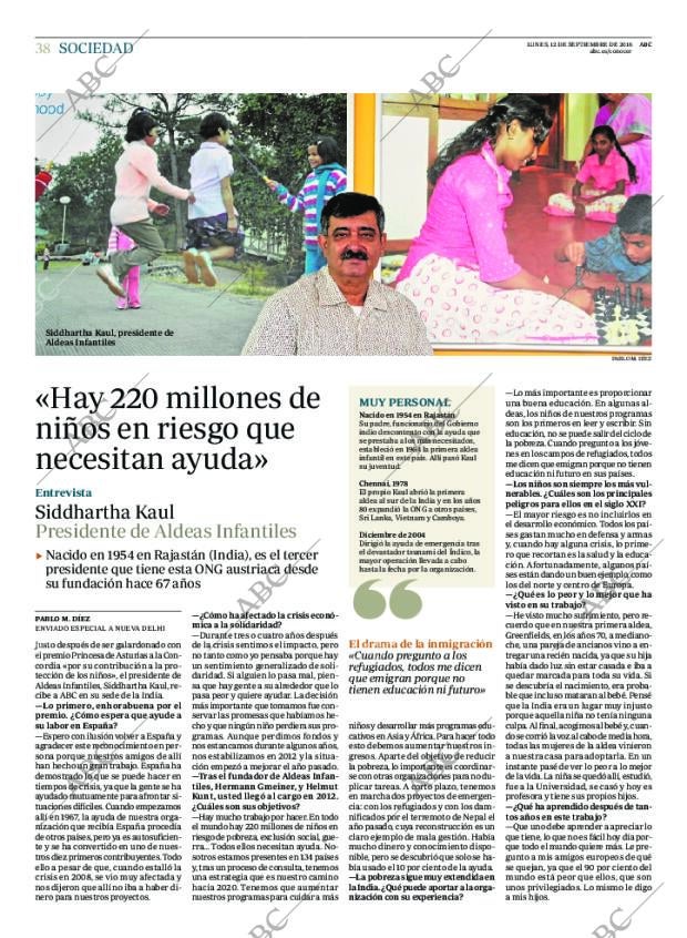 ABC MADRID 12-09-2016 página 38