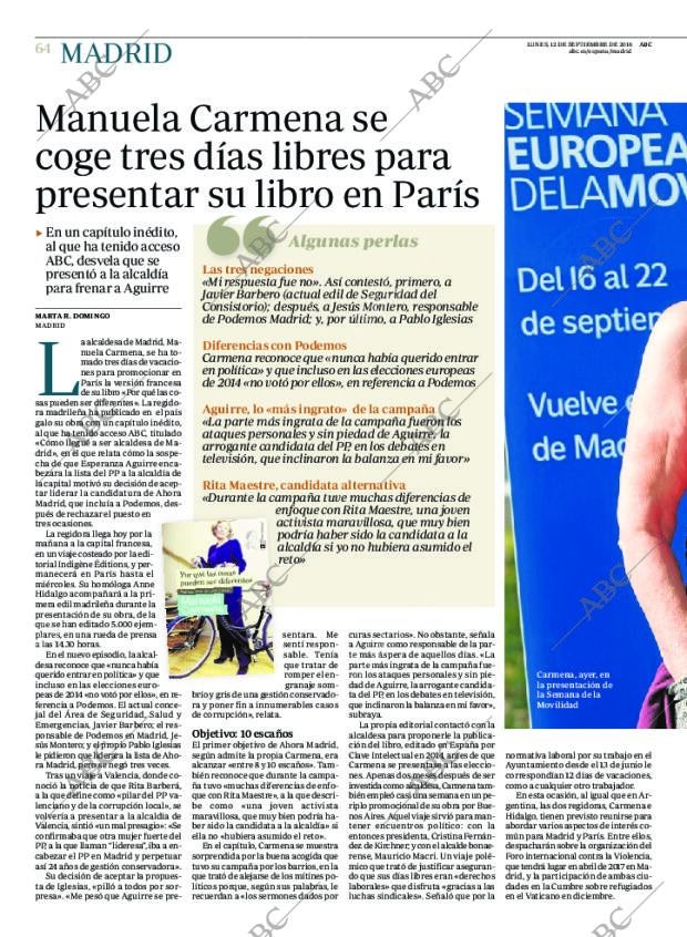 ABC MADRID 12-09-2016 página 64