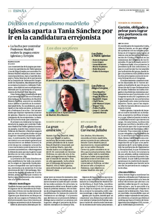 ABC MADRID 13-09-2016 página 18