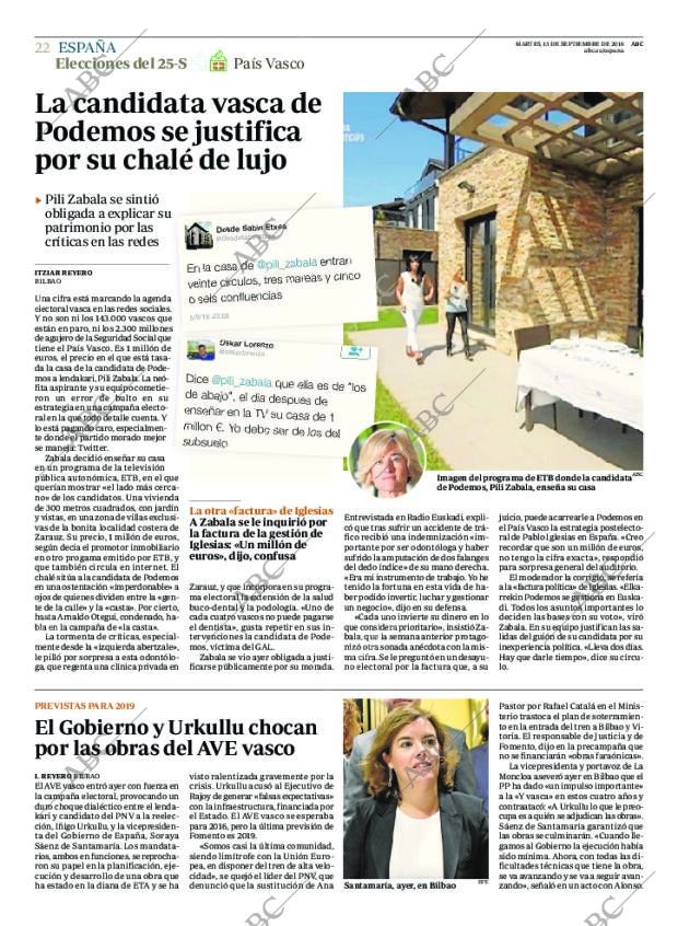 ABC MADRID 13-09-2016 página 22
