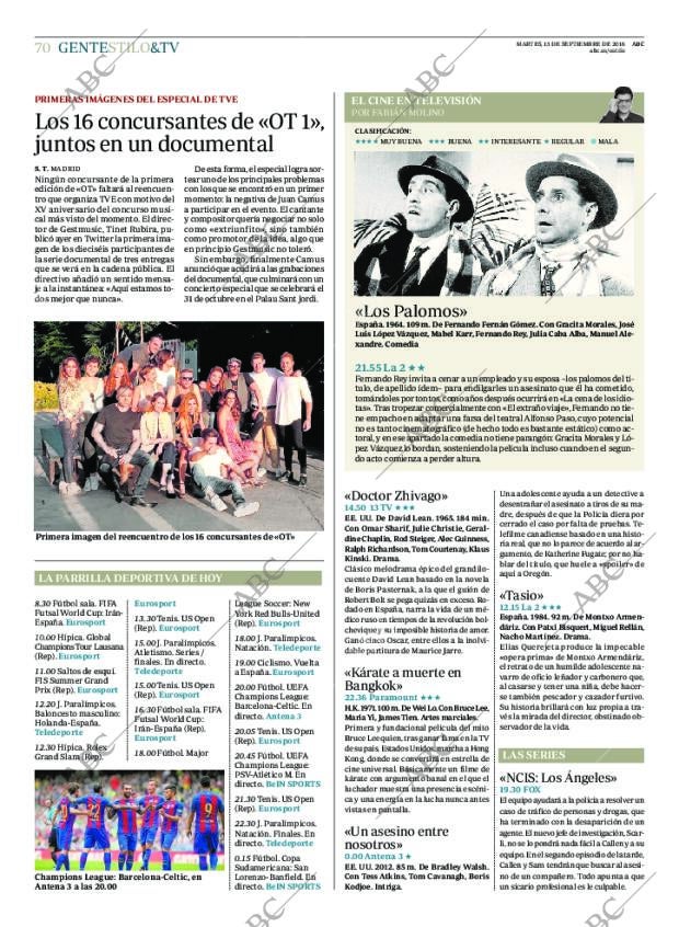 ABC MADRID 13-09-2016 página 70