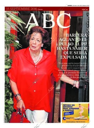 ABC MADRID 15-09-2016 página 1