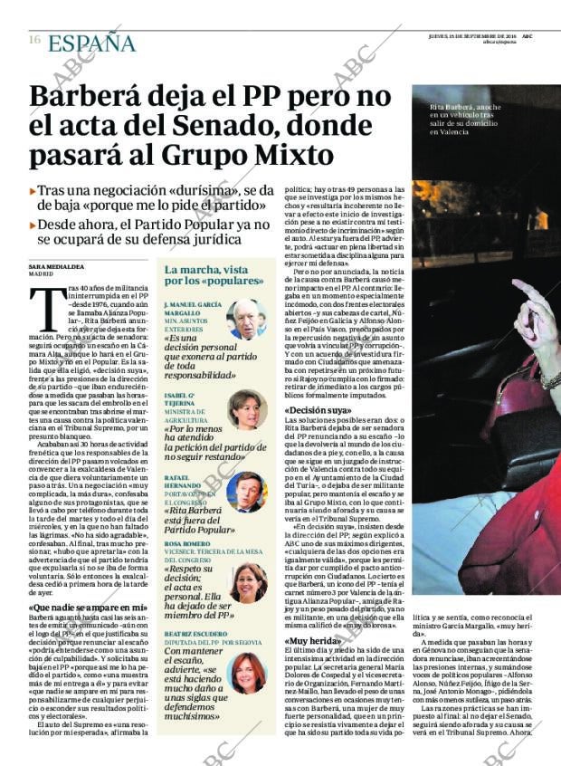 ABC MADRID 15-09-2016 página 16