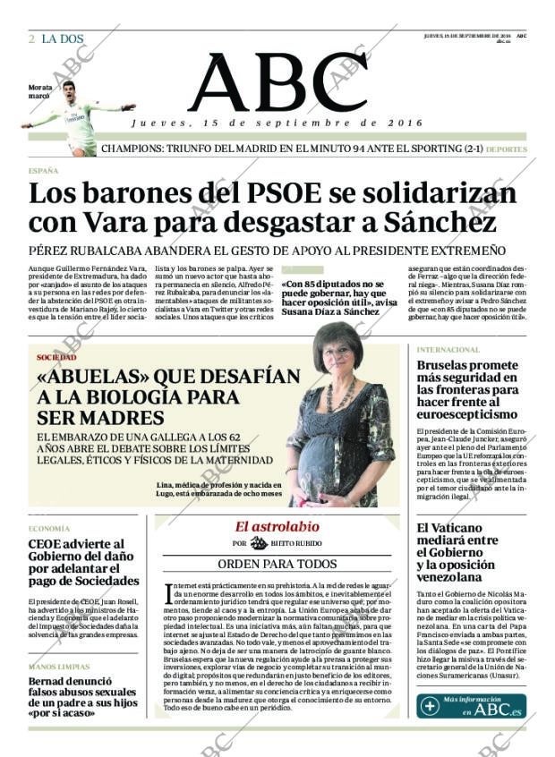 ABC MADRID 15-09-2016 página 2