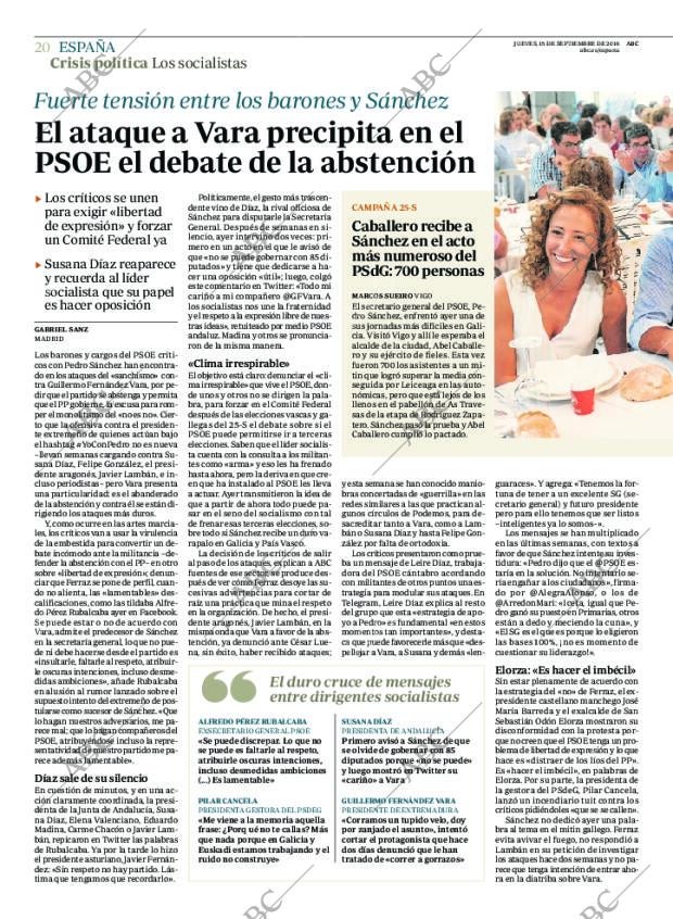 ABC MADRID 15-09-2016 página 20